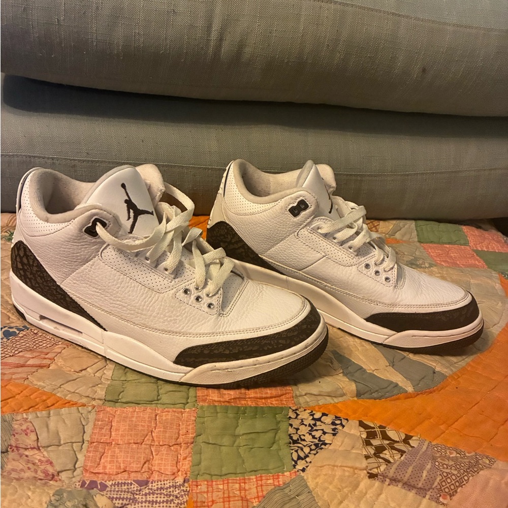 Jordan Men's White and Black Sneakers